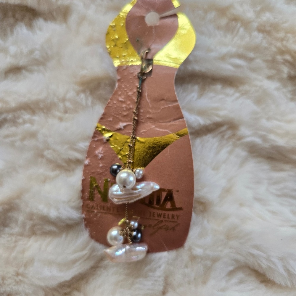 🌴💎 NWT: Chic Nolita Bikini Jewelry – Pearl Perfection!